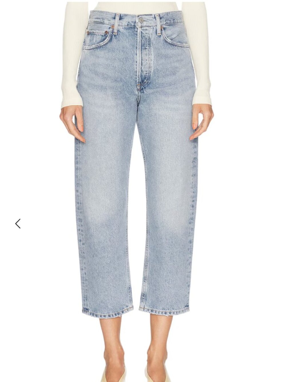 AGOLDE 90's Mid Rise Straight Crop in Blue Size 28